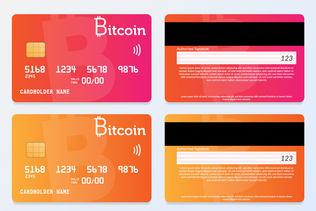 Credit Card Design Bitcoin Pay - 